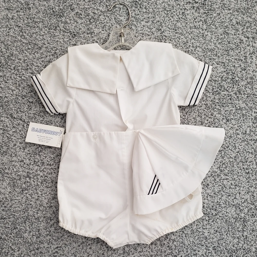 3 piece 12 mo baby sailor outfit with hat